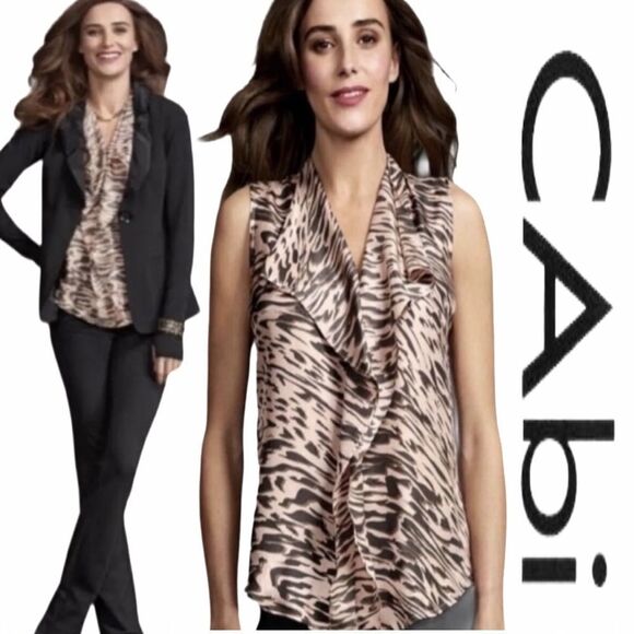 CAbi Just So Zebra Sleeveless Blouse - Picture 1 of 10